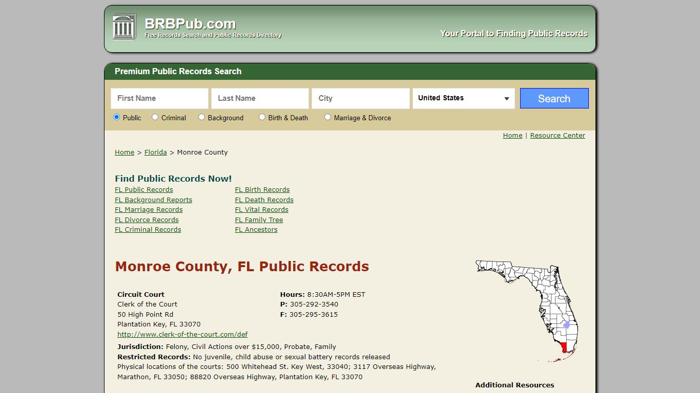 Monroe County Public Records | Search Florida Government Databases